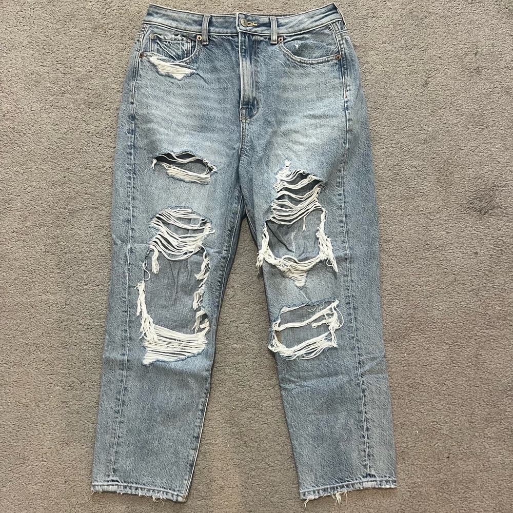 American Eagle Distressed Mom Jeans